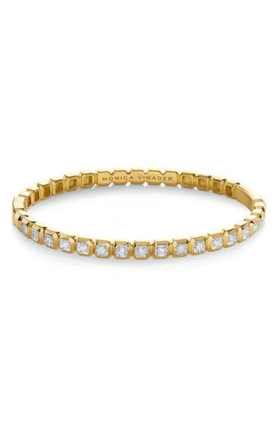 Monica Vinader Asscher Set Lab Created Diamond Bangle In Gold