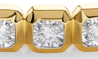 Monica Vinader Asscher Set Lab Created Diamond Bangle In Gold