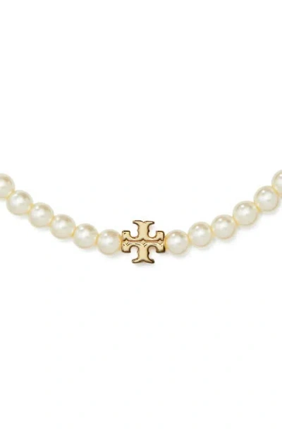 Tory Burch Kira Pearl Bracelet In White
