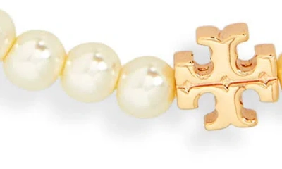 Tory Burch Kira Pearl Bracelet In White