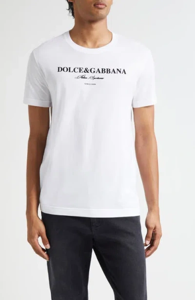 Dolce & Gabbana Cotton T-shirt With Print In White