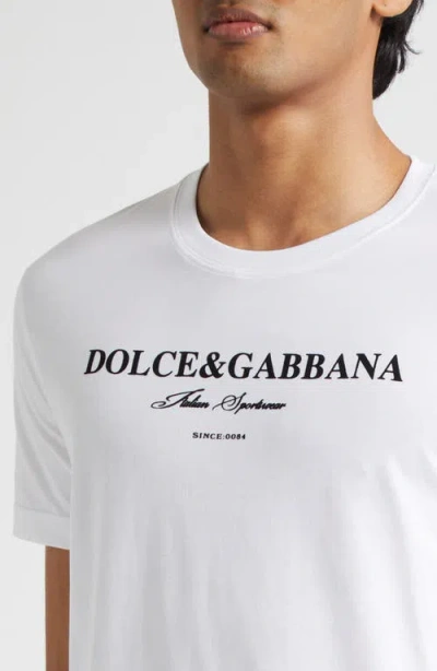 Dolce & Gabbana Cotton T-shirt With Print In White