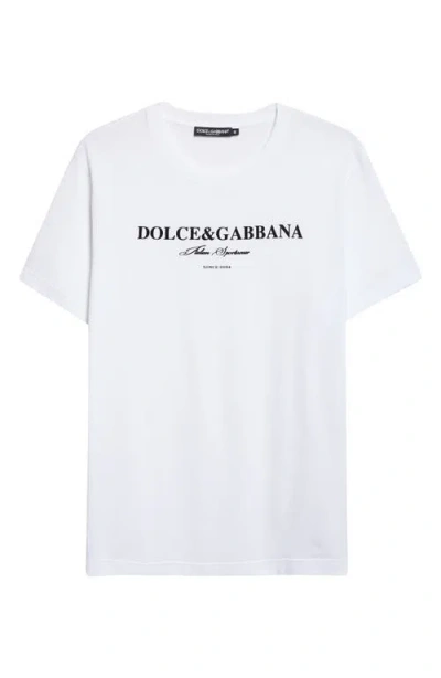 Dolce & Gabbana Cotton T-shirt With Print In White