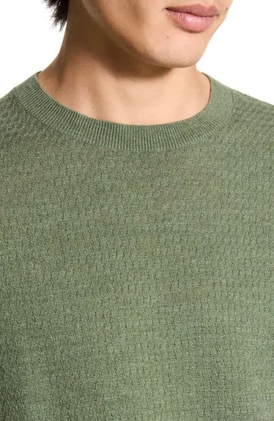 Theory Kolben Linen Tee In Green