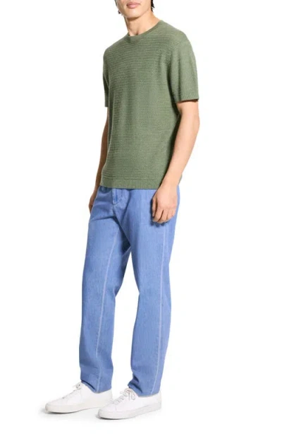 Theory Kolben Linen Tee In Green