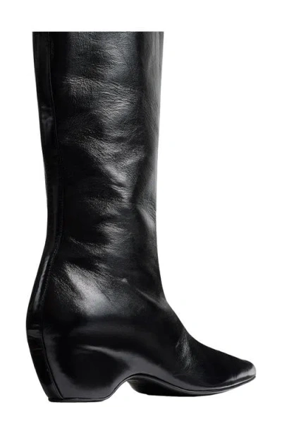 Khaite Square-toed Boots In Black