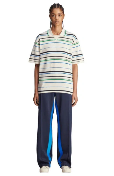 Adidas Originals Adidas X Wales Bonner Embroidered Cotton Blend Wales Bonner X Adidas Polo Shirt In Multi