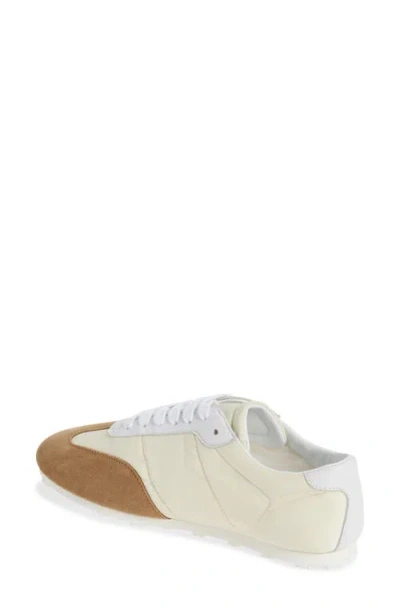 Marni Softy Soccer Suede-detail Leather Sneakers In White