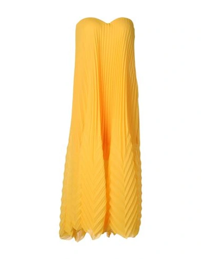 Msgm Knee-length Dresses In Yellow