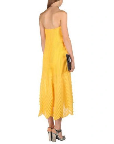 Shop Msgm Knee-length Dresses In Yellow