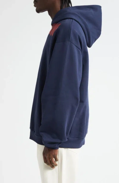 Marni Sweatshirt With Maxi Logo Print In Blue