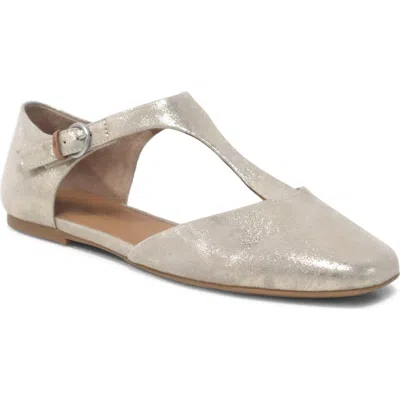 Gentle Souls Women's Wyatt T-strap Flats In Gray