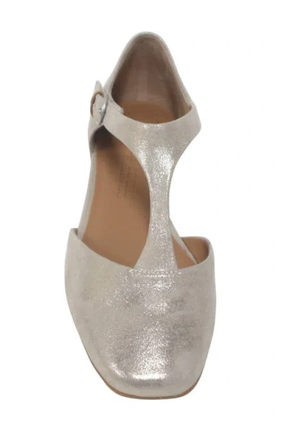 Gentle Souls Women's Wyatt T-strap Flats In Gray