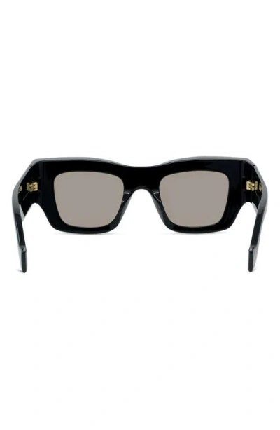 Loewe Signature 56mm Rectangular Sunglasses In Black