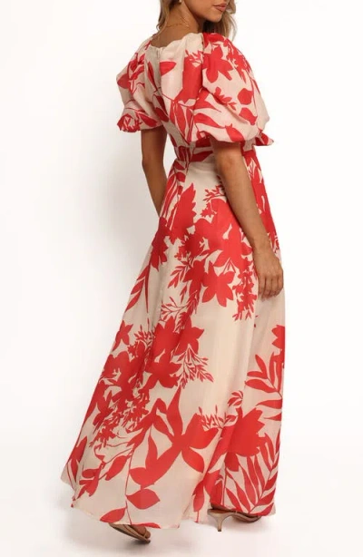 Petal And Pup Petal & Pup Ellery Puff Sleeve Tie Waist Dress In Multi