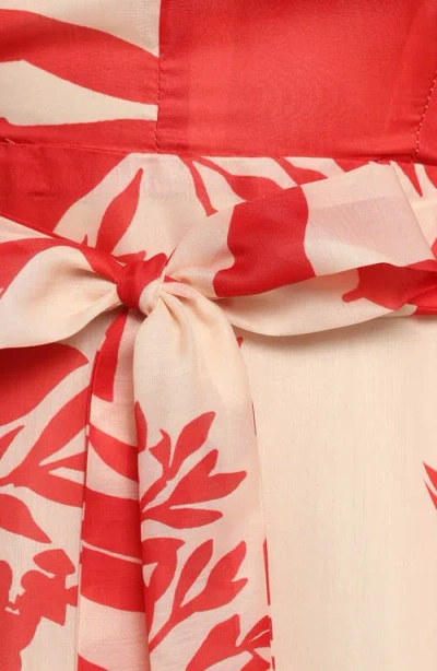 Petal And Pup Petal & Pup Ellery Puff Sleeve Tie Waist Dress In Multi