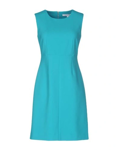 Diane Von Furstenberg Short Dresses In Turquoise