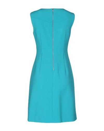 Shop Diane Von Furstenberg Short Dresses In Turquoise