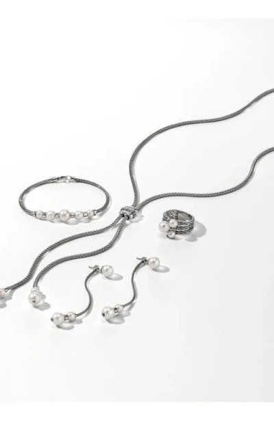 John Hardy Jh Essentials Pearl Three Row Ring In Metallic