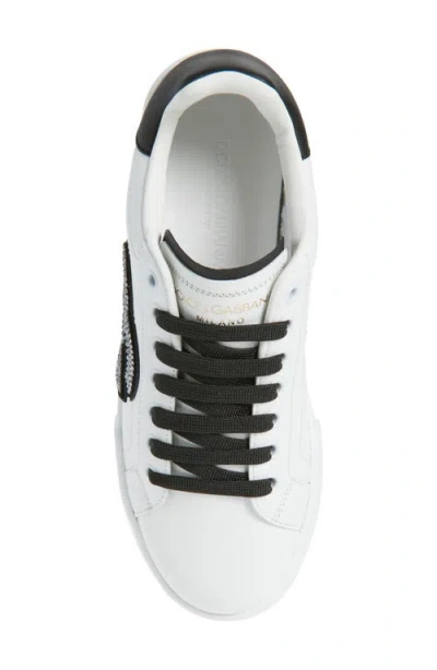 Dolce & Gabbana Calfskin Portofino Light Strobel Sneakers In White