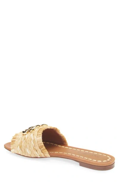Dolce & Gabbana Rafia Braided Slipper In Neutral