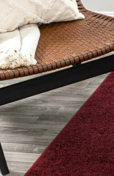 Jonathan Y Haze Solid Low-pile Area Rug In Red