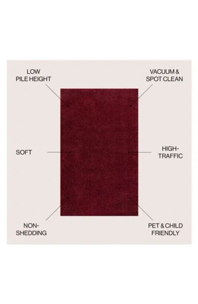 Jonathan Y Haze Solid Low-pile Area Rug In Red