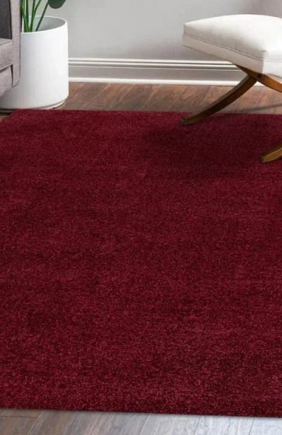 Jonathan Y Haze Solid Low-pile Area Rug In Red