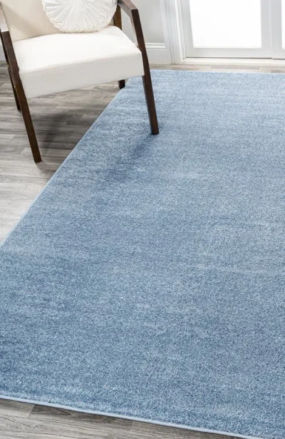 Jonathan Y Haze Solid Low-pile Area Rug In Blue