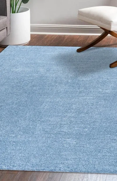 Jonathan Y Haze Solid Low-pile Area Rug In Blue