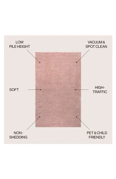 Jonathan Y Haze Solid Low-pile Area Rug In Pink
