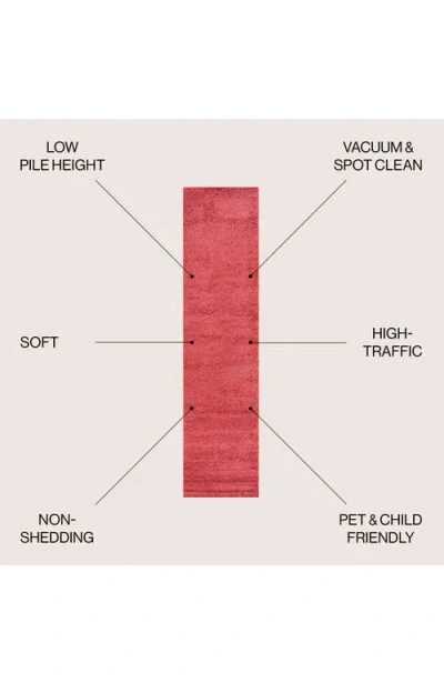 Jonathan Y Haze Solid Low-pile Area Rug In Red