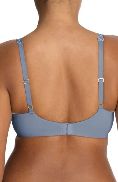 Natori Women's Pure Luxe Custom Coverage Contour Underwire Bra 732080 In Blue