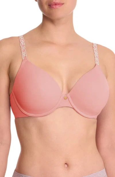 Natori Women's Pure Luxe Custom Coverage Contour Underwire Bra 732080 In Pink