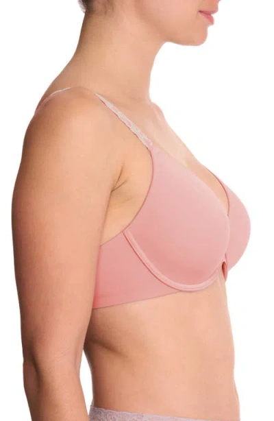 Natori Women's Pure Luxe Custom Coverage Contour Underwire Bra 732080 In Pink
