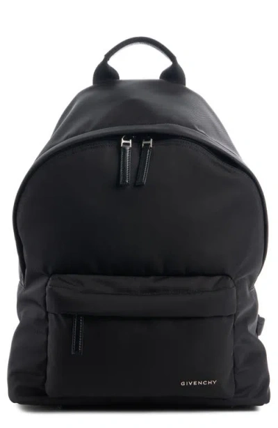 Givenchy Black Backpack With Adjustable Shoulder Straps And Logo On Front In Tech Fabric Man