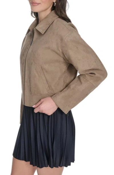 Levi's Women's Regular Faux Suede Bomber Jacket In Brown