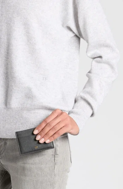 Tom Ford Grained Leather Card Holder In Black