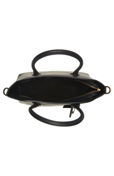Tom Ford Medium Top Handle In Natural Grain Leather In Black