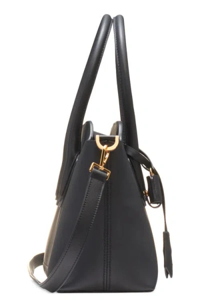 Tom Ford Medium Top Handle In Natural Grain Leather In Black