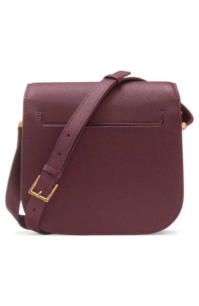 Tom Ford Mini Tara Grained Leather Crossbody Bag In Purple