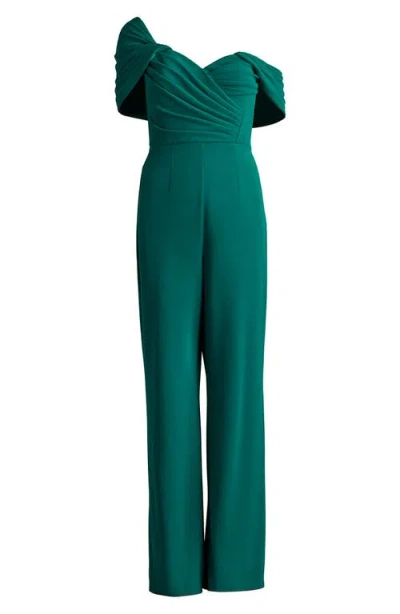 Tadashi Shoji Bos24107y Long Formal Pleated Jumpsuit In Green