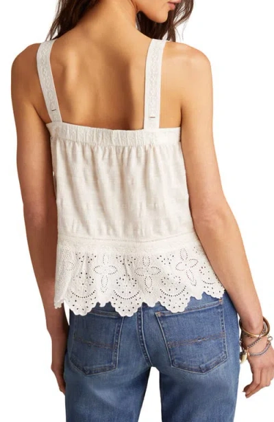 Lucky Brand Women's Embroidered Cotton Sleeveless Top In Neutral