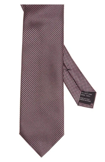 Tom Ford Microhoundstooth Silk Tie In Brown