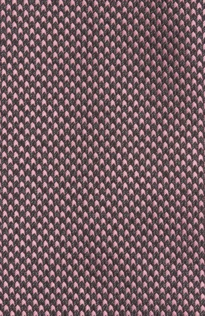 Tom Ford Microhoundstooth Silk Tie In Brown