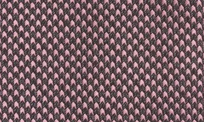 Tom Ford Microhoundstooth Silk Tie In Brown