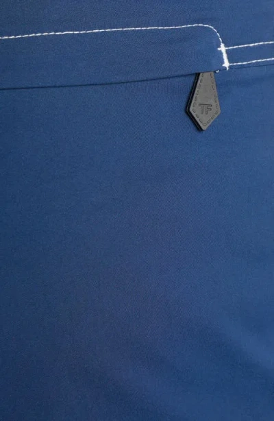 Tom Ford Microcompact Poplin Swim Trunks In Multi