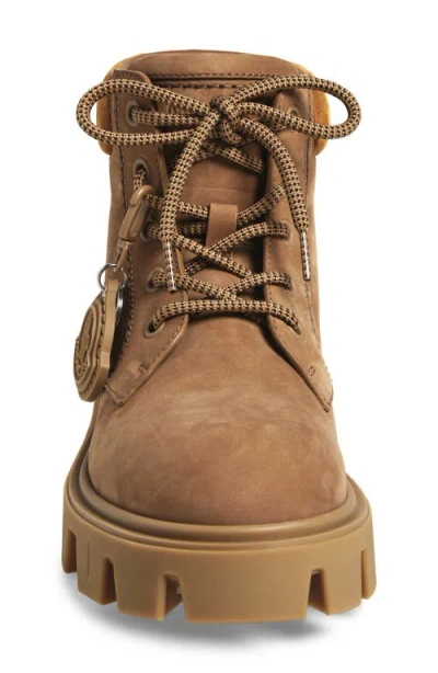 Moncler Peak City Ankle Boots Sneakers Beige In Brown