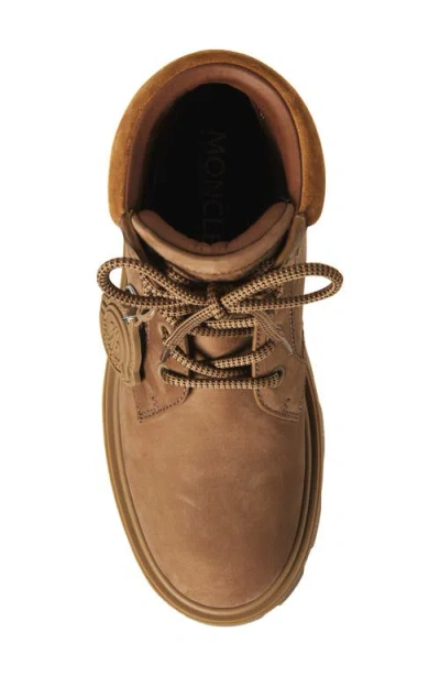 Moncler Peak City Ankle Boots Sneakers Beige In Brown