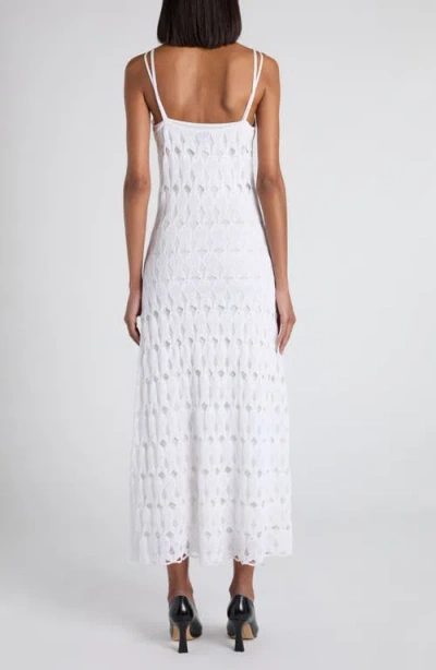 Bottega Veneta Fish Lace Sleeveless Dress In Gray